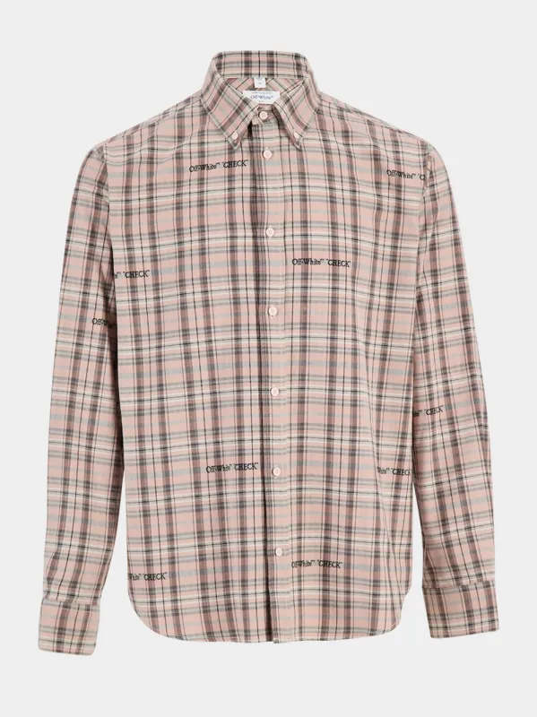 Mauve Morn Check Flannel Cotton Shirt sold by Fashion Clinic