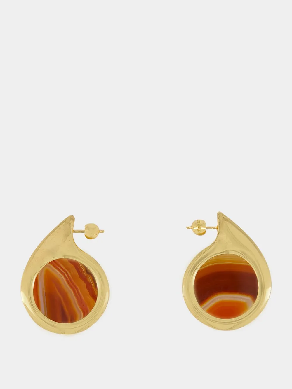Gold Dusk Agate Earrings sold by Fashion Clinic product image thumbnail 2