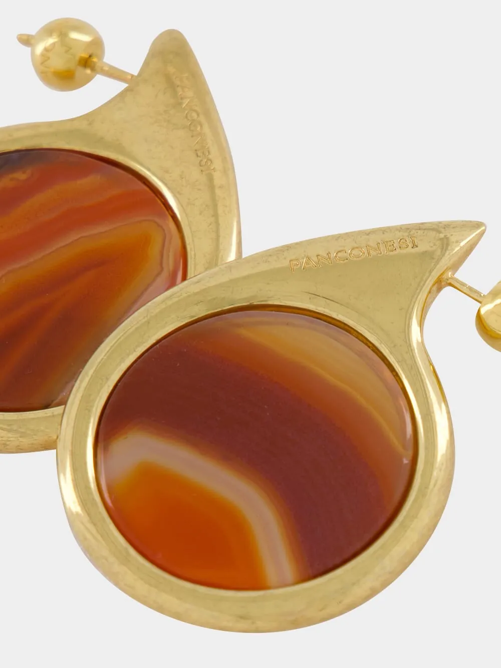 Gold Dusk Agate Earrings sold by Fashion Clinic product image thumbnail 5