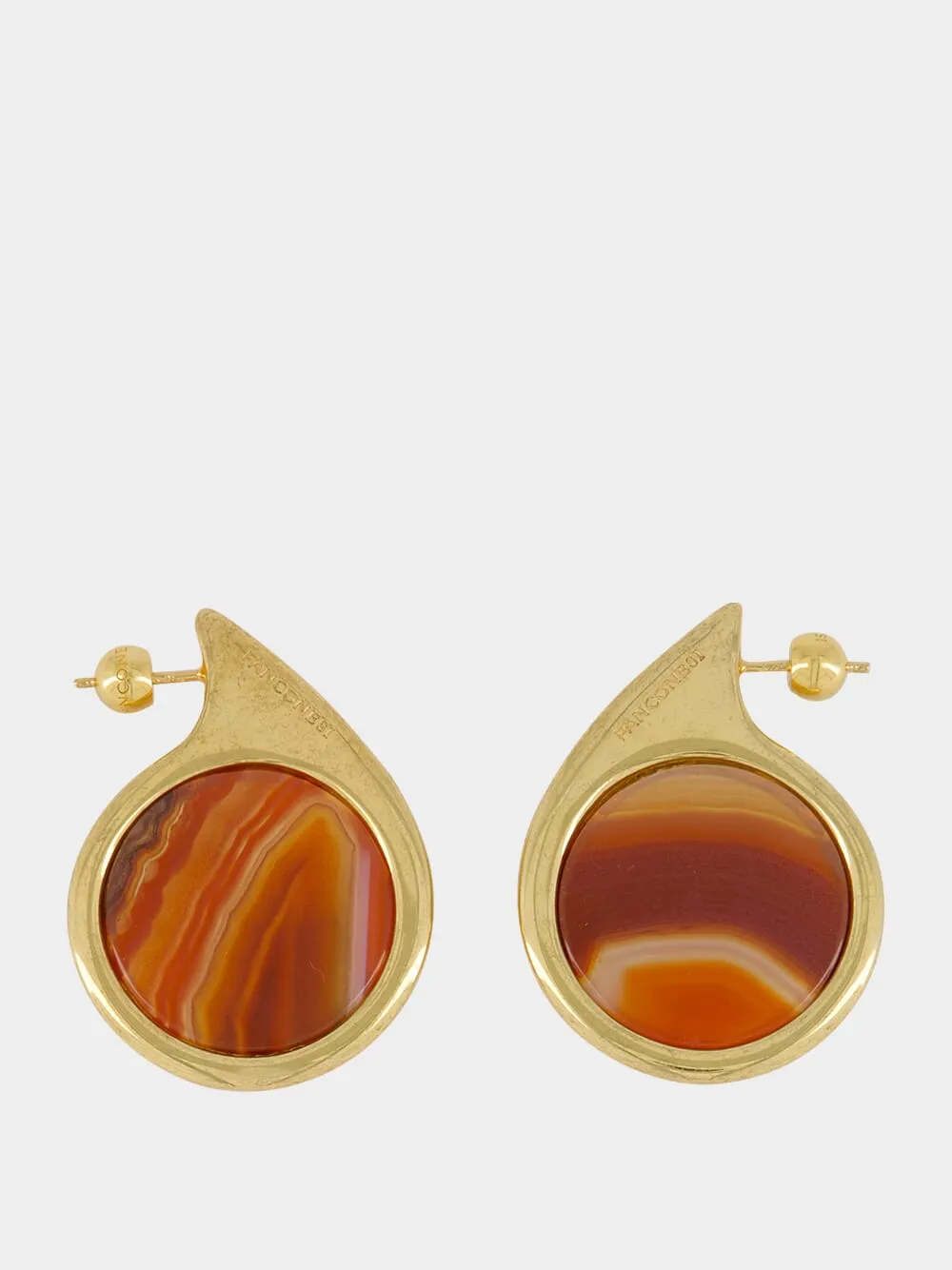 Gold Dusk Agate Earrings sold by Fashion Clinic product image thumbnail 4