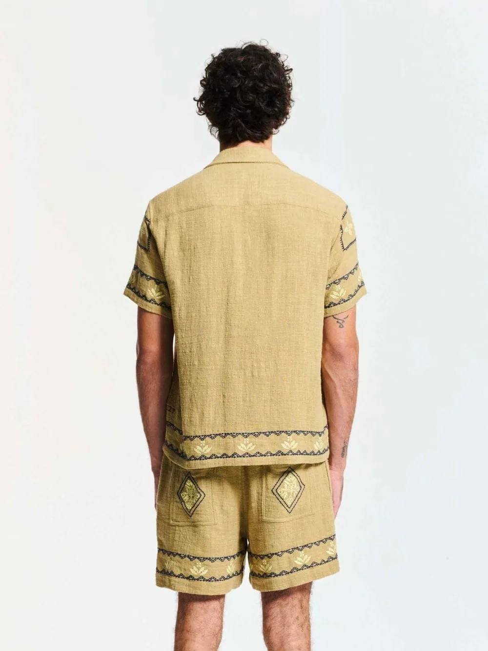 Taupe Mexican Shirt sold by Fashion Clinic product image thumbnail 4