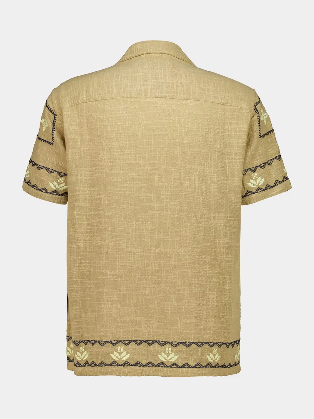 Taupe Mexican Shirt sold by Fashion Clinic product image thumbnail 3