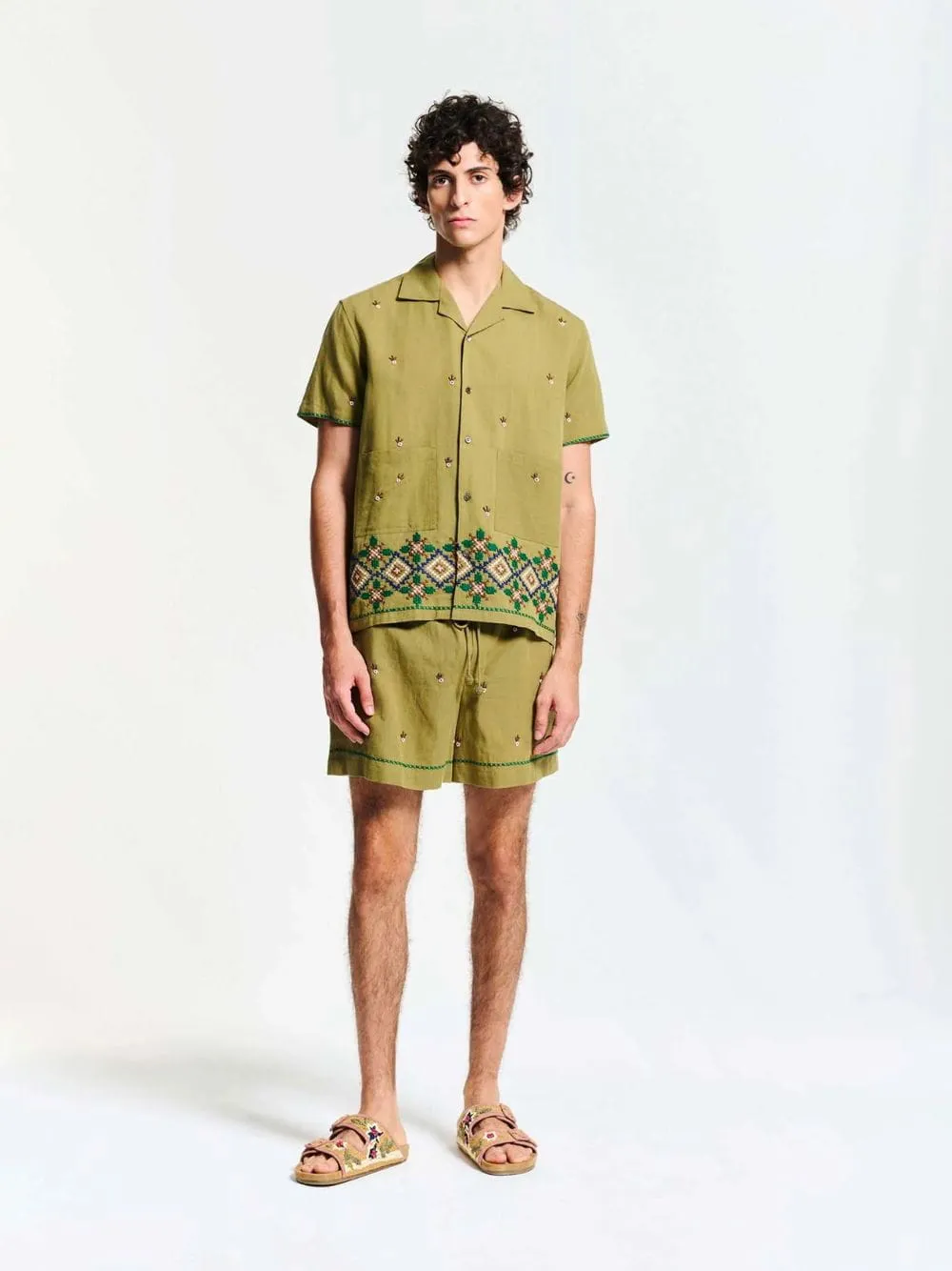 Khaki Pistachio Shirt sold by Fashion Clinic