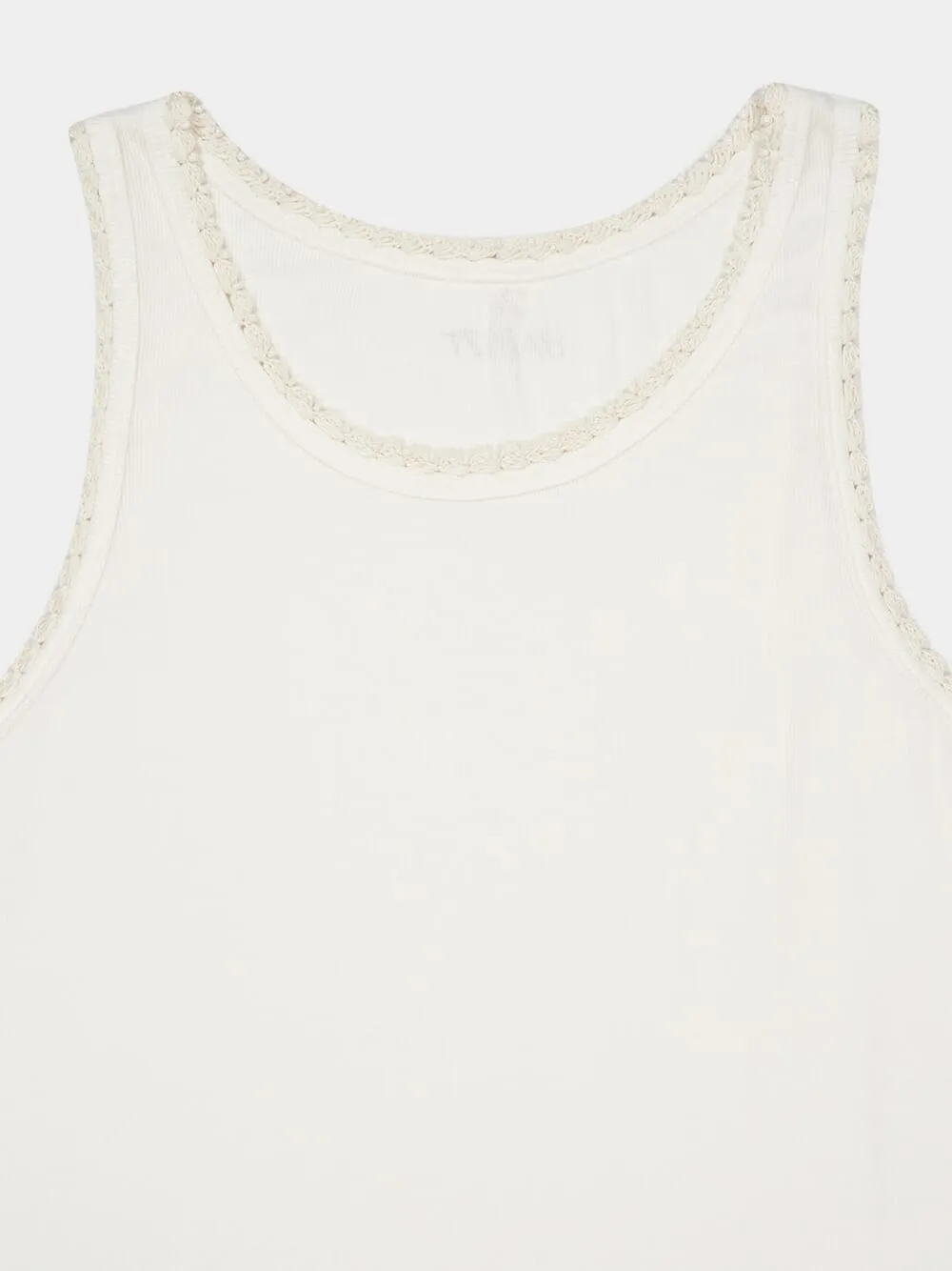 White Croquet Tank Top sold by Fashion Clinic product image thumbnail 3