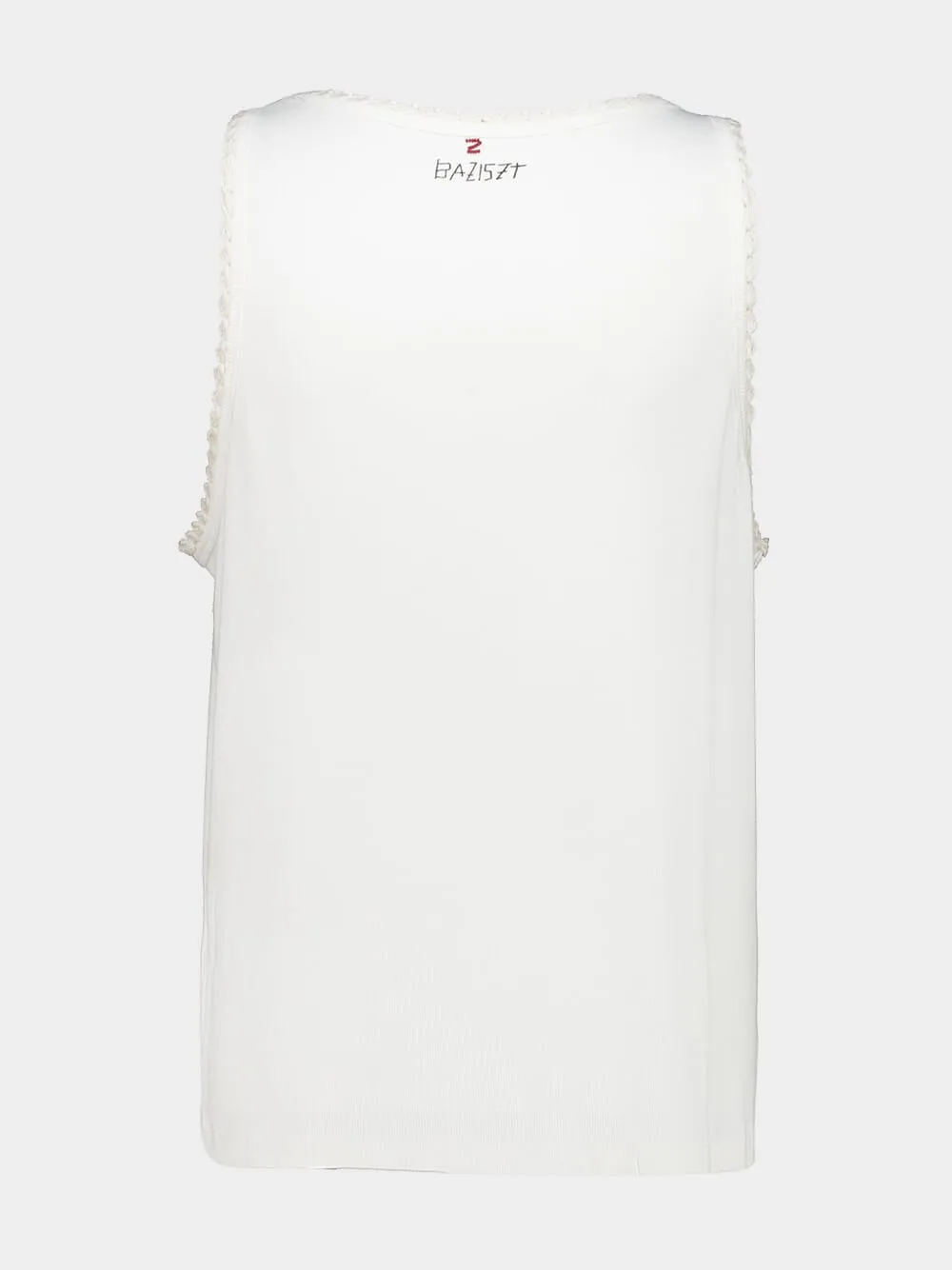 White Croquet Tank Top sold by Fashion Clinic product image thumbnail 2