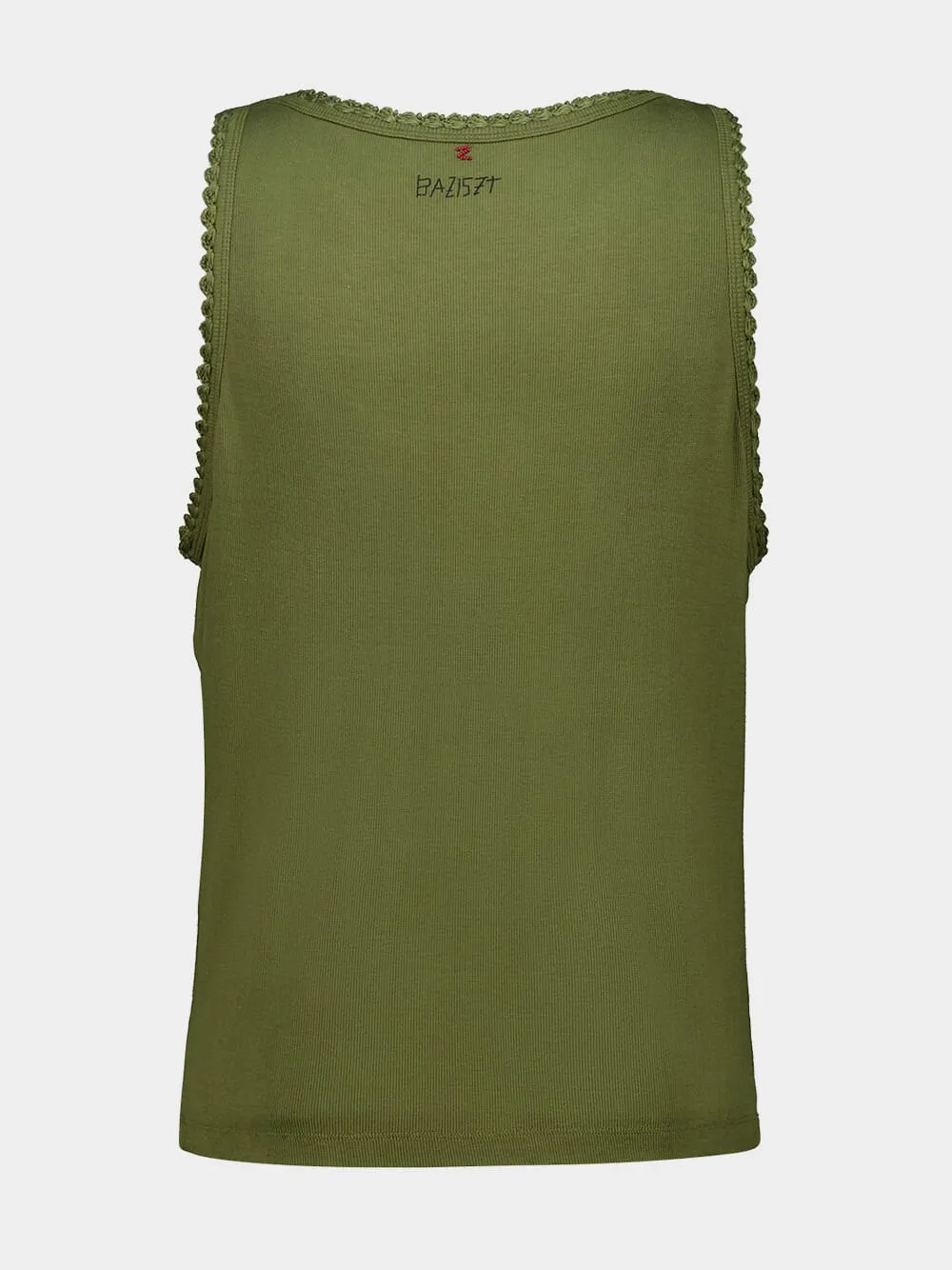 Khaki Croquet Tank Top sold by Fashion Clinic product image thumbnail 2