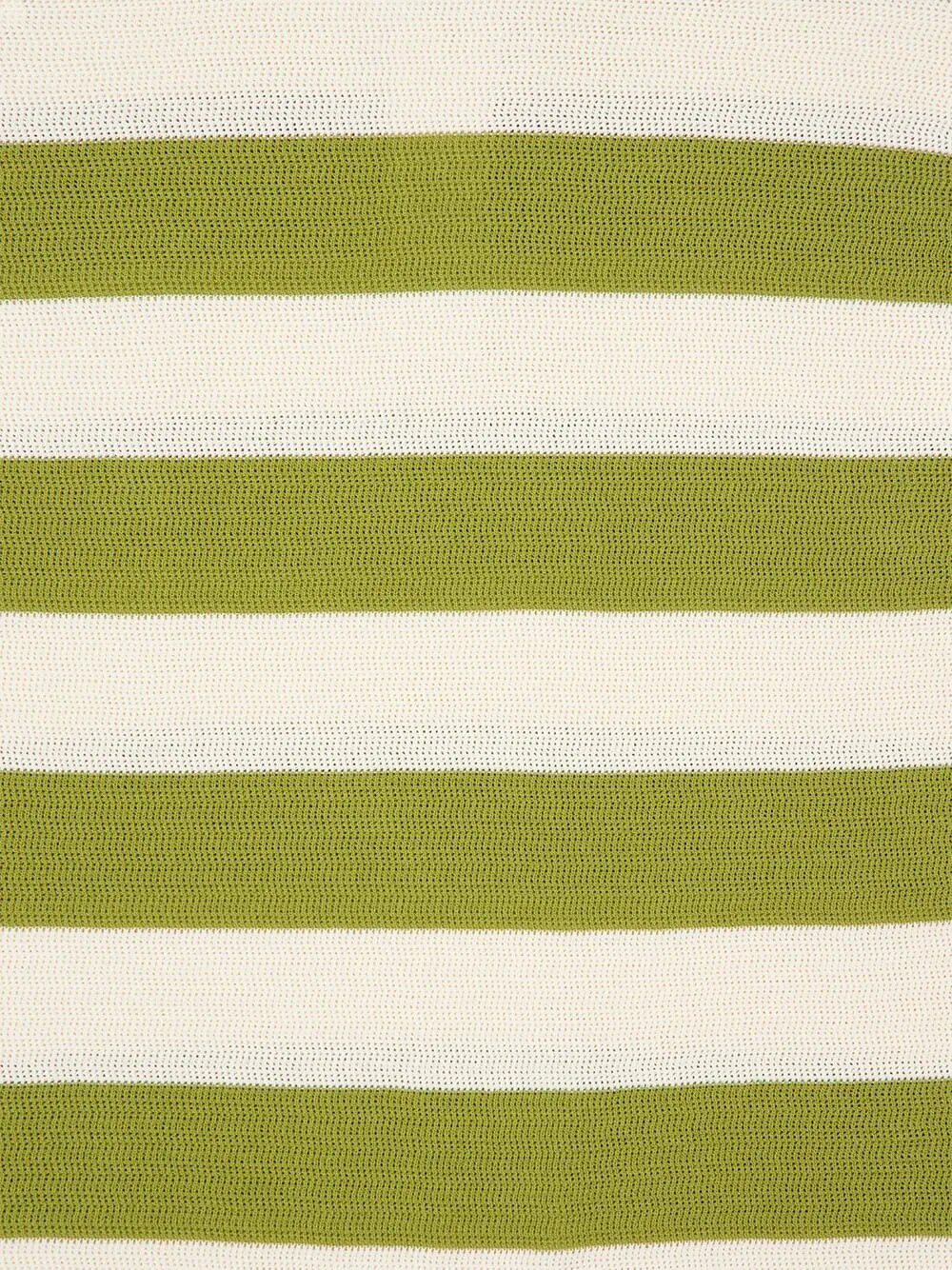 White Cream and Matcha Cotton Striped Polo sold by Fashion Clinic product image thumbnail 4