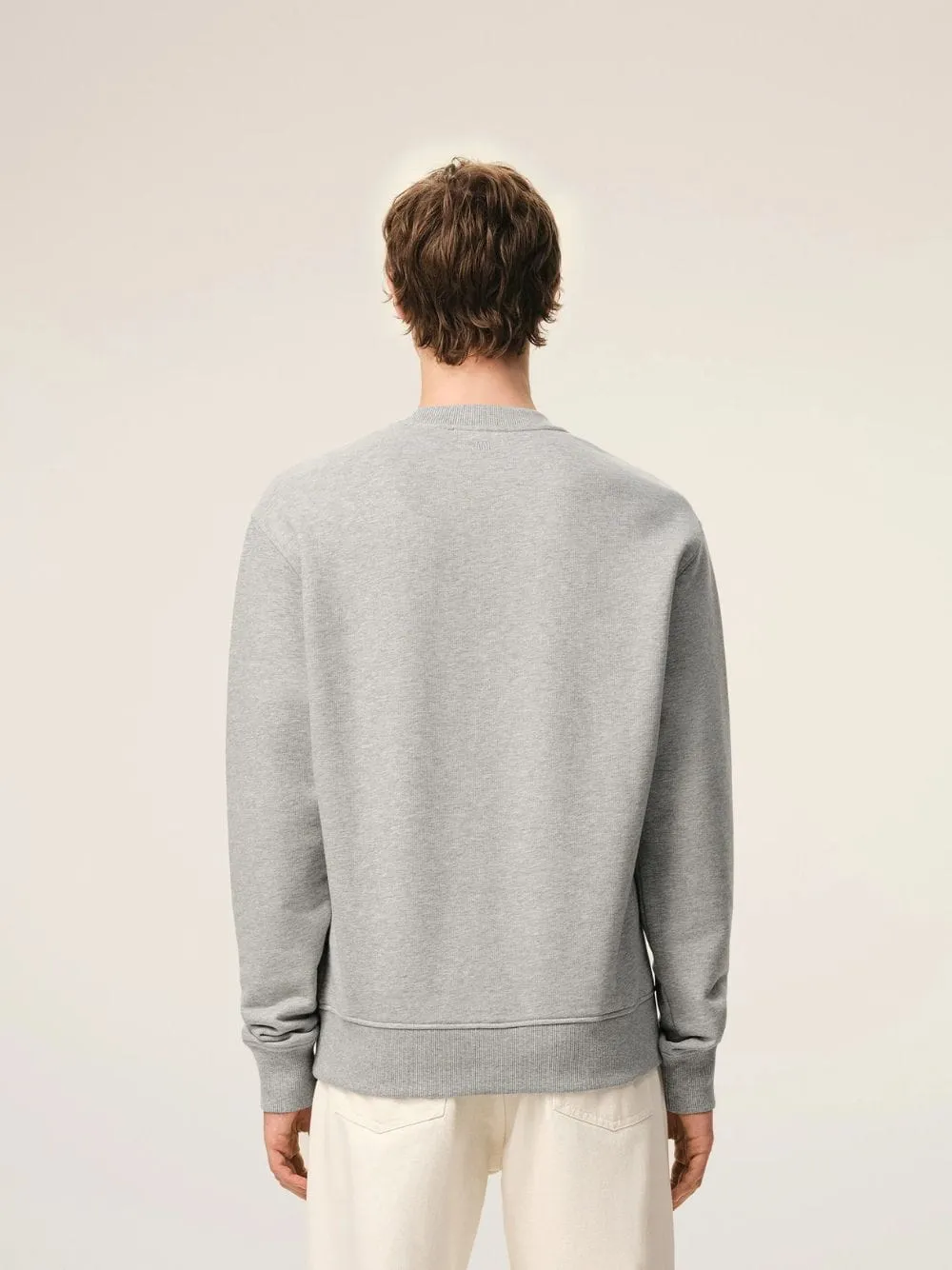 Ash Grey Cotton Knitted Ami De Coeur Sweatshirt sold by Fashion Clinic product image thumbnail 3