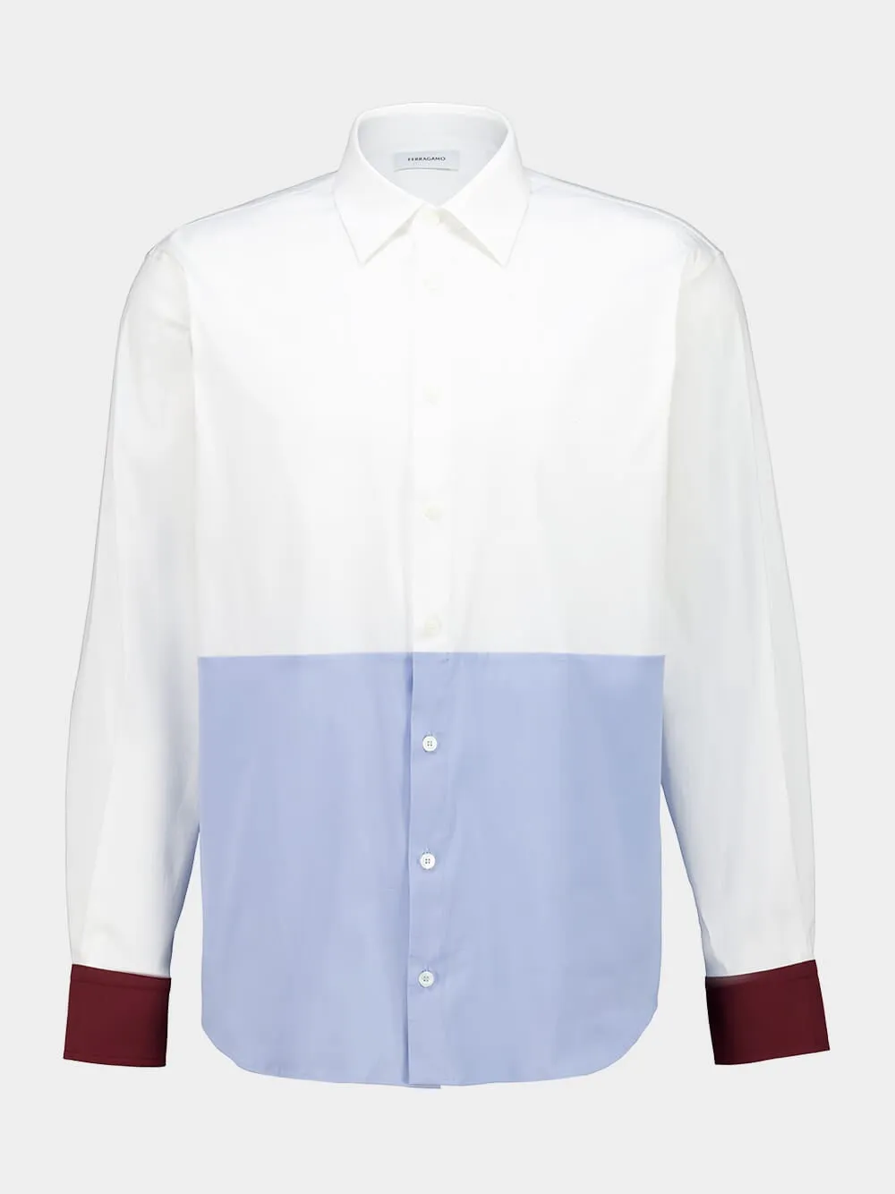 Colour Block Poplin Shirt sold by Fashion Clinic
