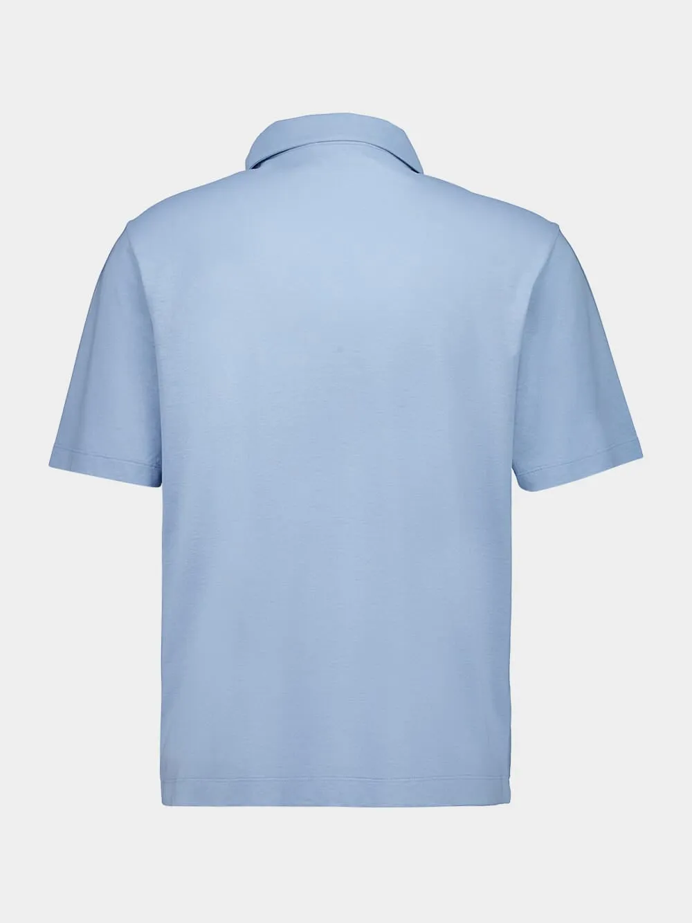 Blue Cotton Jersey Polo Shirt sold by Fashion Clinic product image thumbnail 2