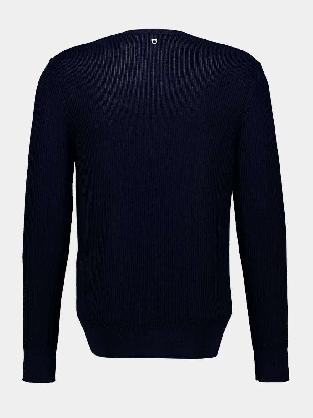 Navy Blue V-Neck Knit Sweater sold by Fashion Clinic product image thumbnail 2