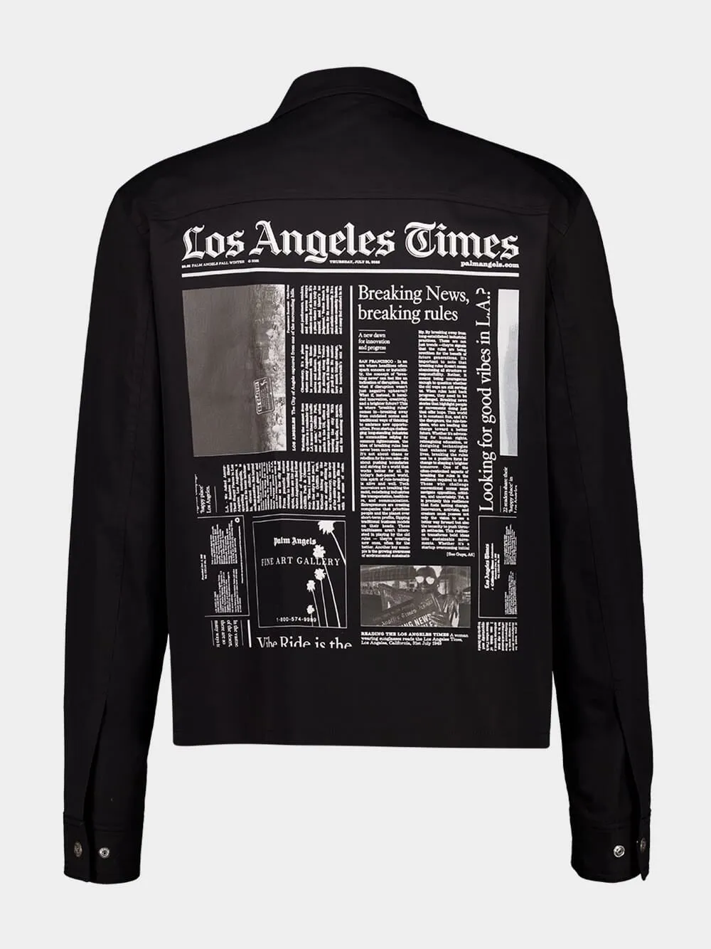 Black Cotton Pa x La Times News Jacket sold by Fashion Clinic product image thumbnail 2