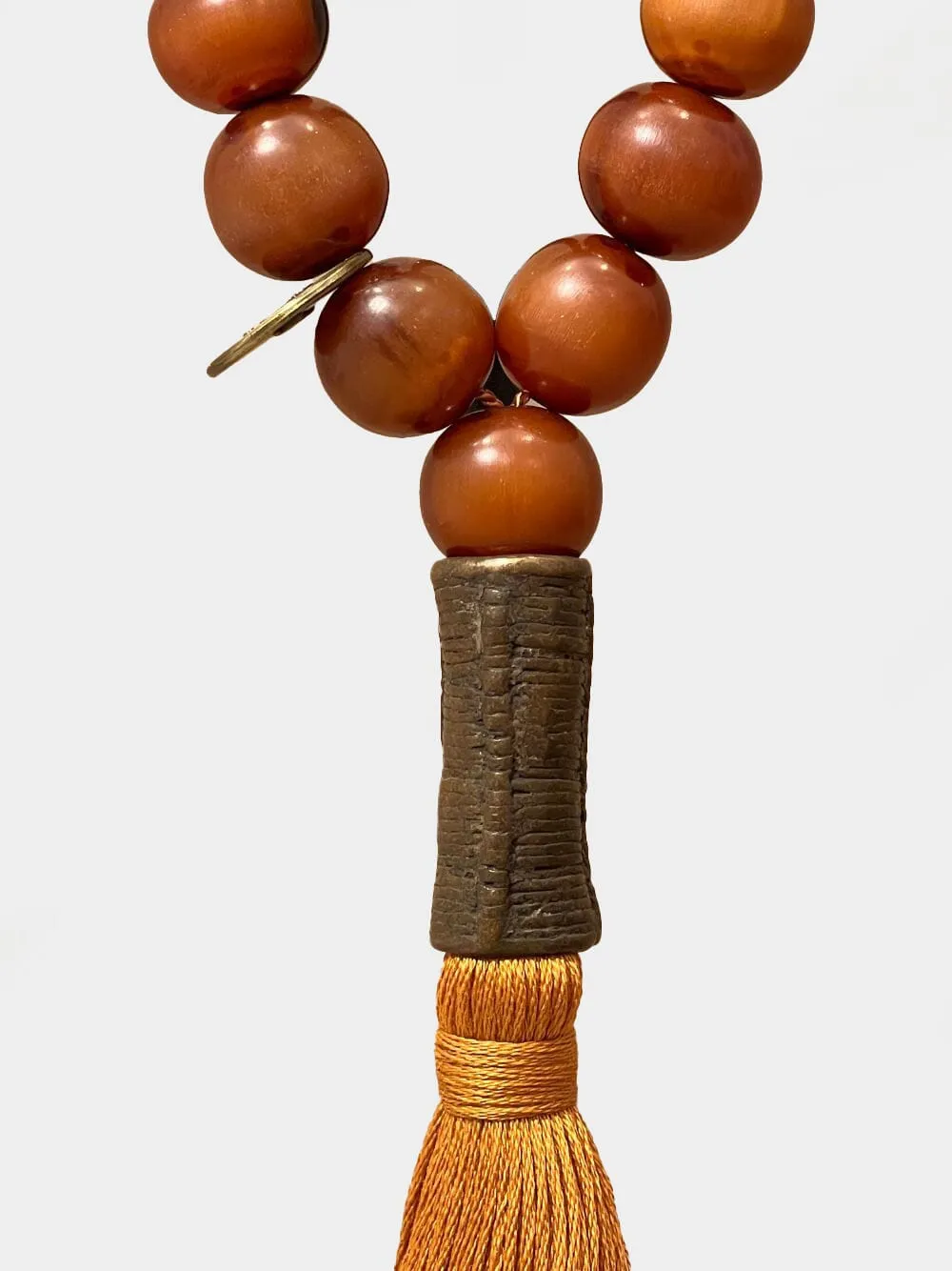 Brown Horn With Yellow Hairpiece Sculpture sold by Fashion Clinic product image thumbnail 3