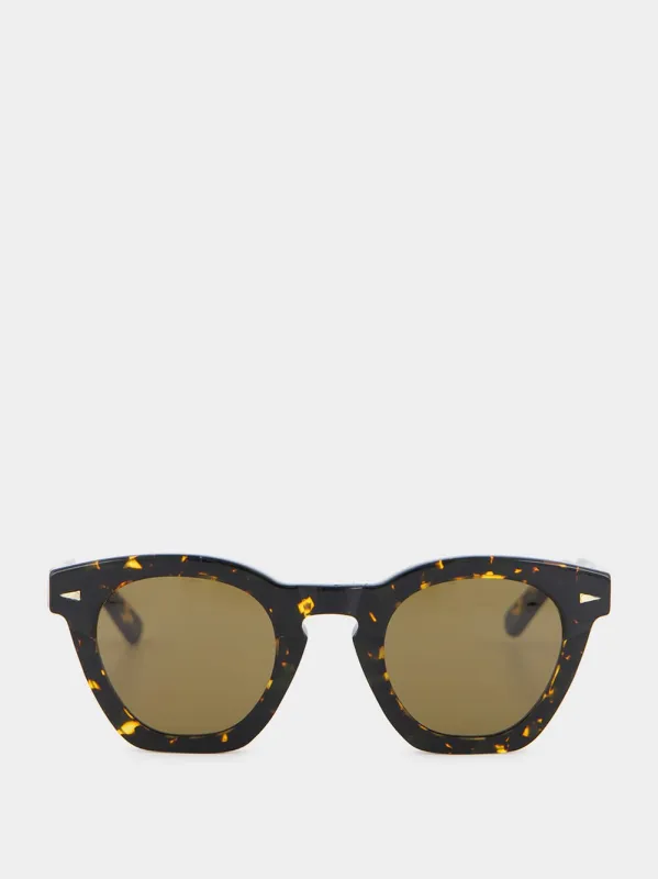 Montorgueil Yellow Tortoiseshell Sunglasses made by Fashion Clinic
