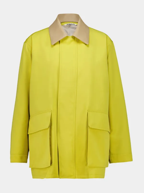 Mustard Yellow Wool Max Canvas Blouson sold by Fashion Clinic