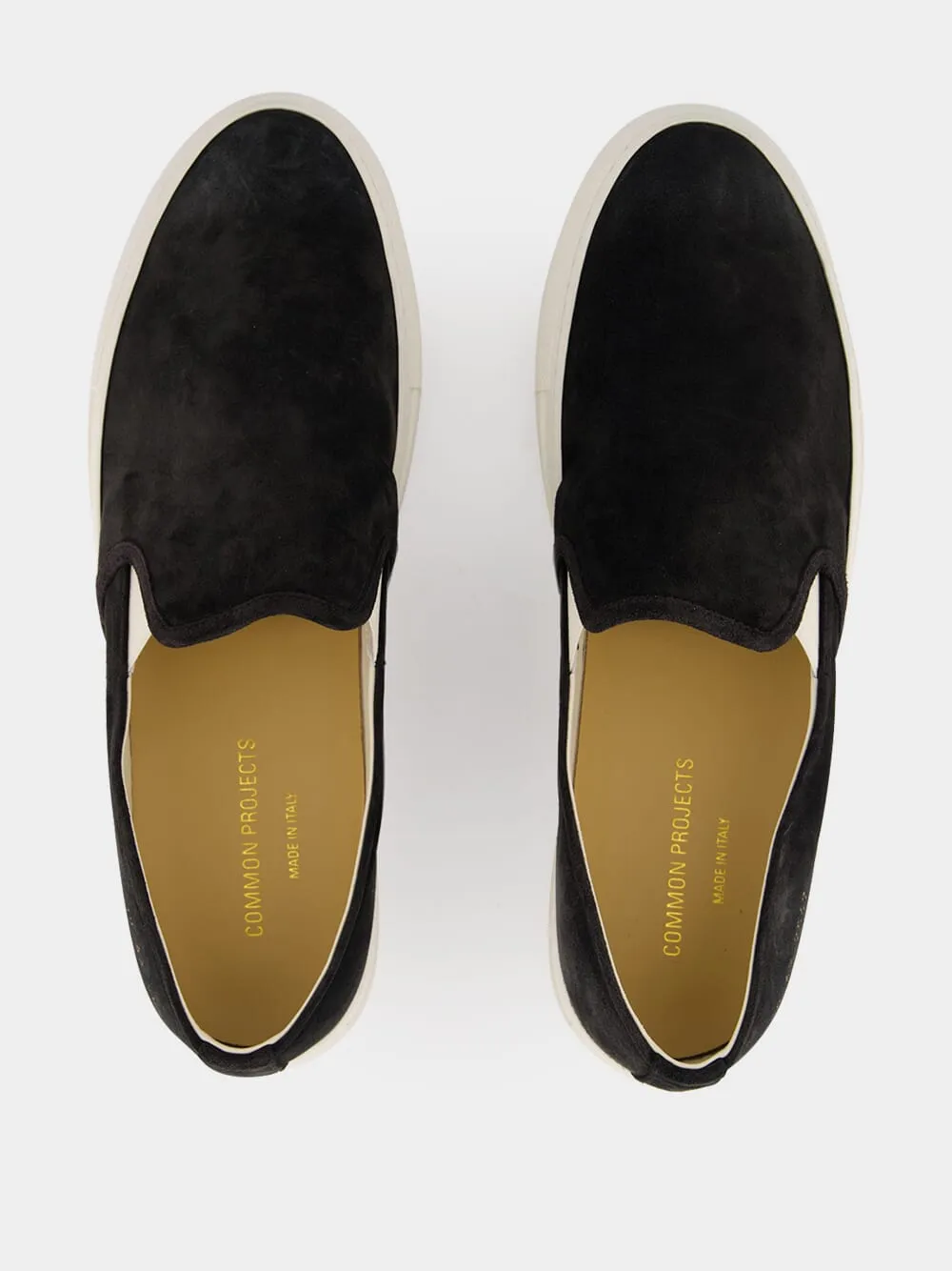 Black Minimal Slip On Low Profile Suede Sneakers sold by Fashion Clinic product image thumbnail 4