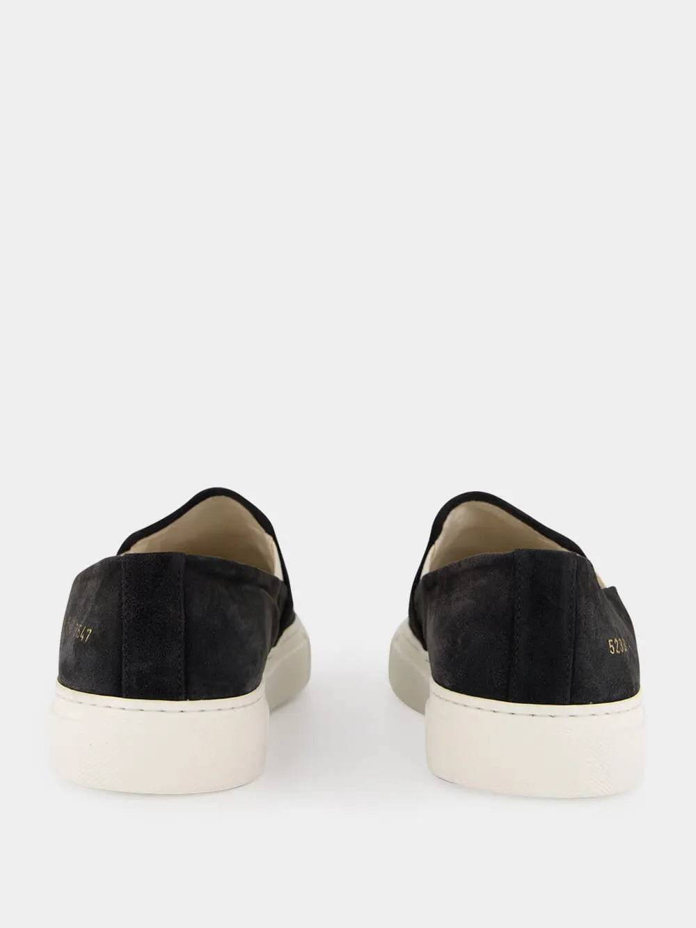 Black Minimal Slip On Low Profile Suede Sneakers sold by Fashion Clinic product image thumbnail 5