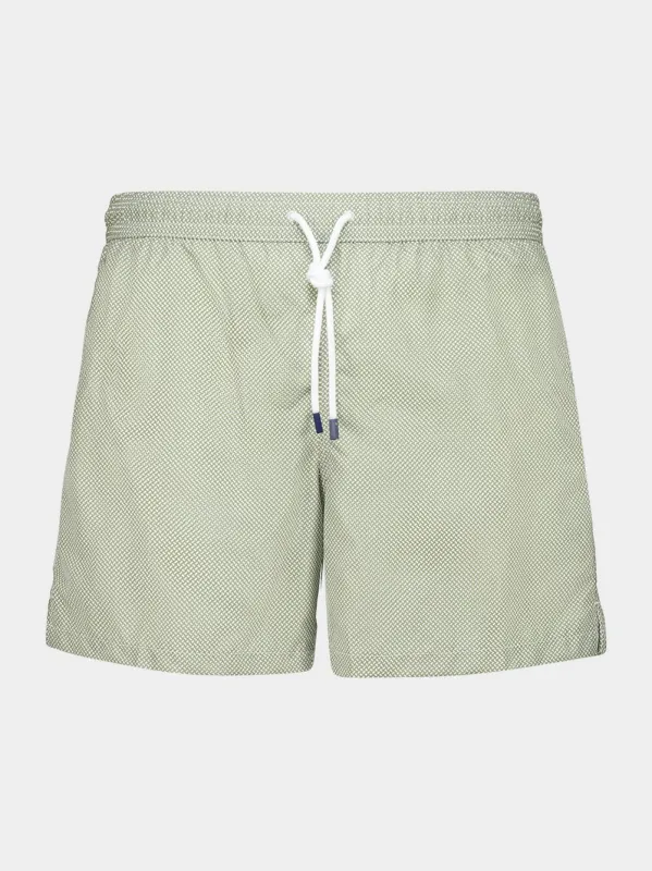 Olive Green Madeira Swim Trunks made by Fashion Clinic