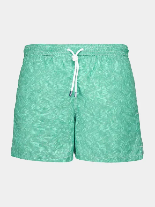 Medium Sea Green Madeira Swim Trunks made by Fedeli