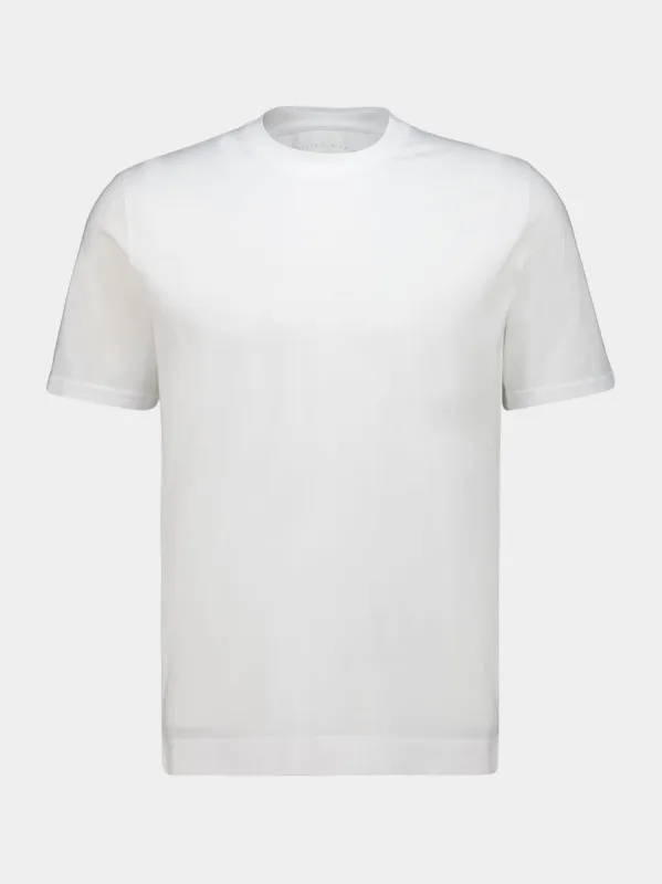 White Extreme Giza Cotton T-Shirt made by Fedeli
