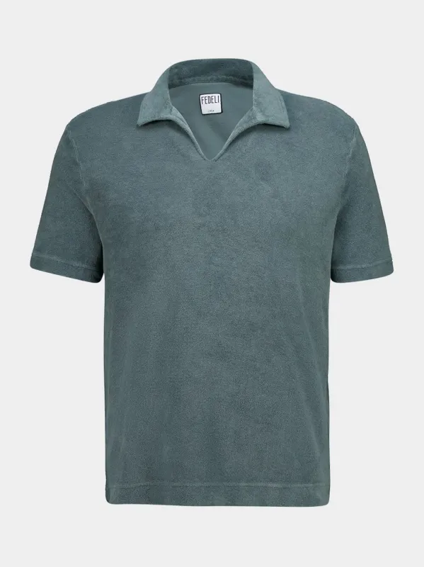 Olive Green Peter Terry Cotton Polo made by Fashion Clinic