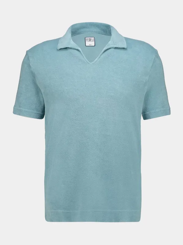 Light Cyan Peter Terry Cotton Polo made by Fashion Clinic
