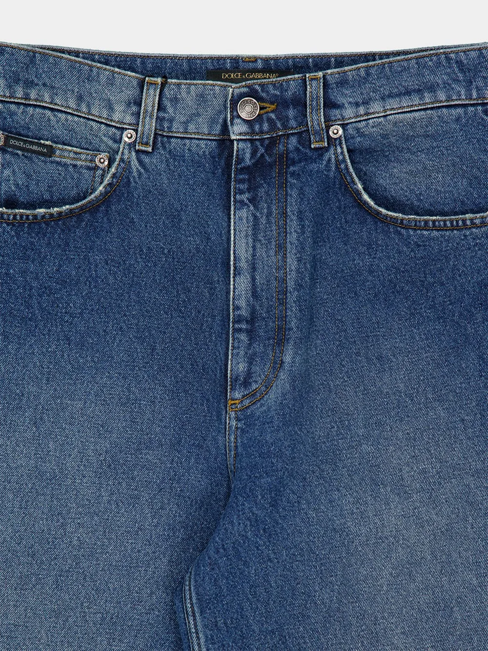 Blue Wide-Leg Denim Trousers sold by Fashion Clinic product image thumbnail 5