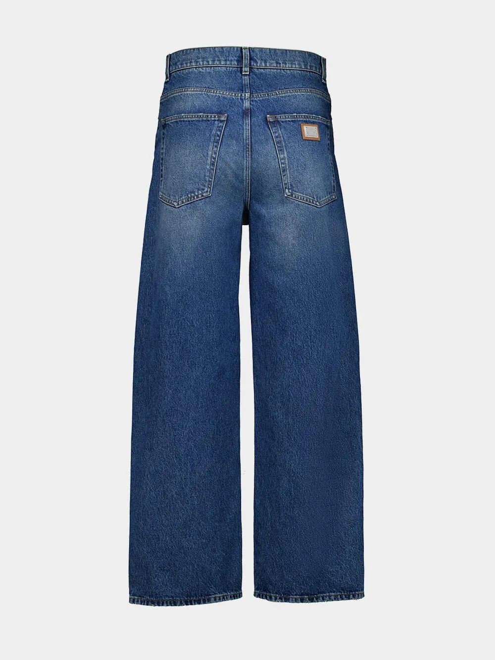 Blue Wide-Leg Denim Trousers sold by Fashion Clinic product image thumbnail 3