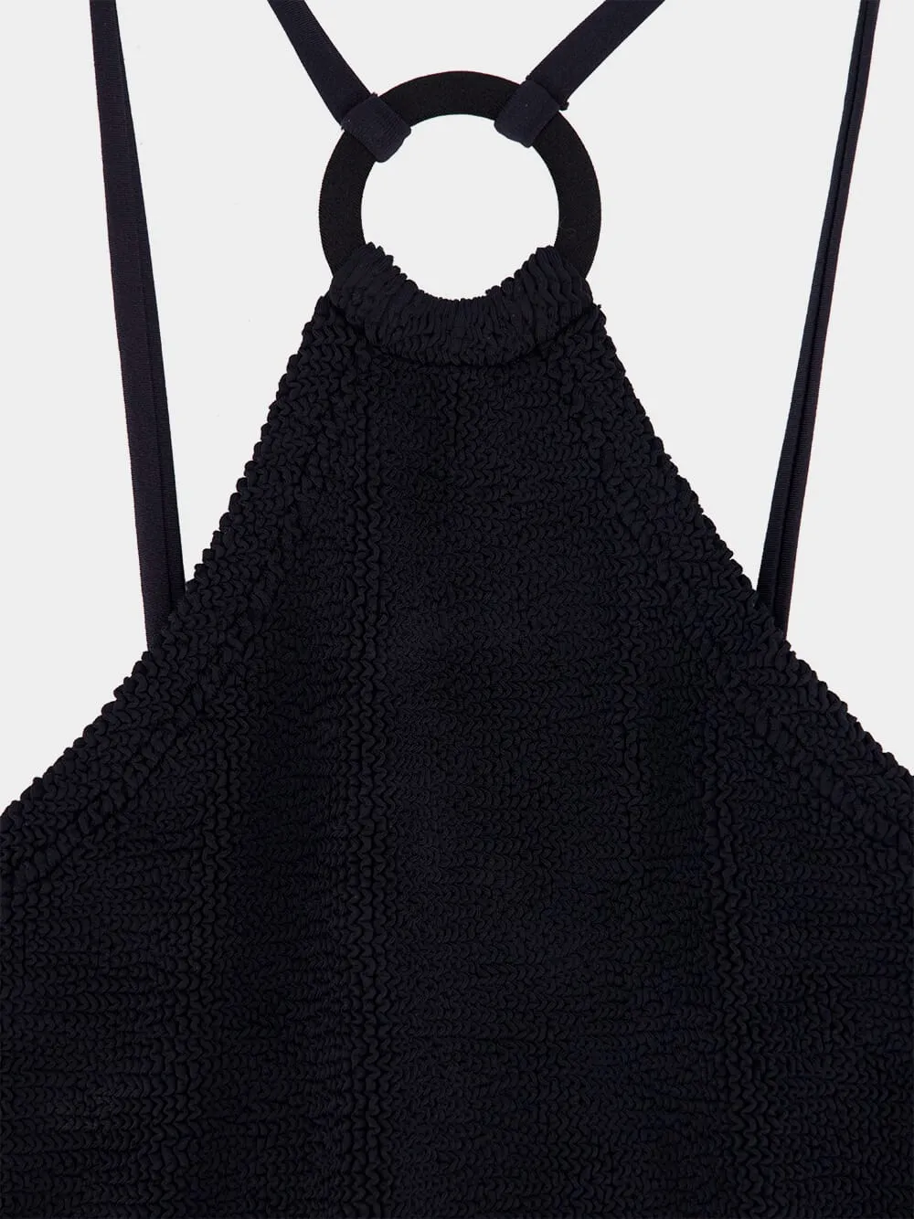 Black Jasmine Swim With Tonal Hoop sold by Fashion Clinic product image thumbnail 5