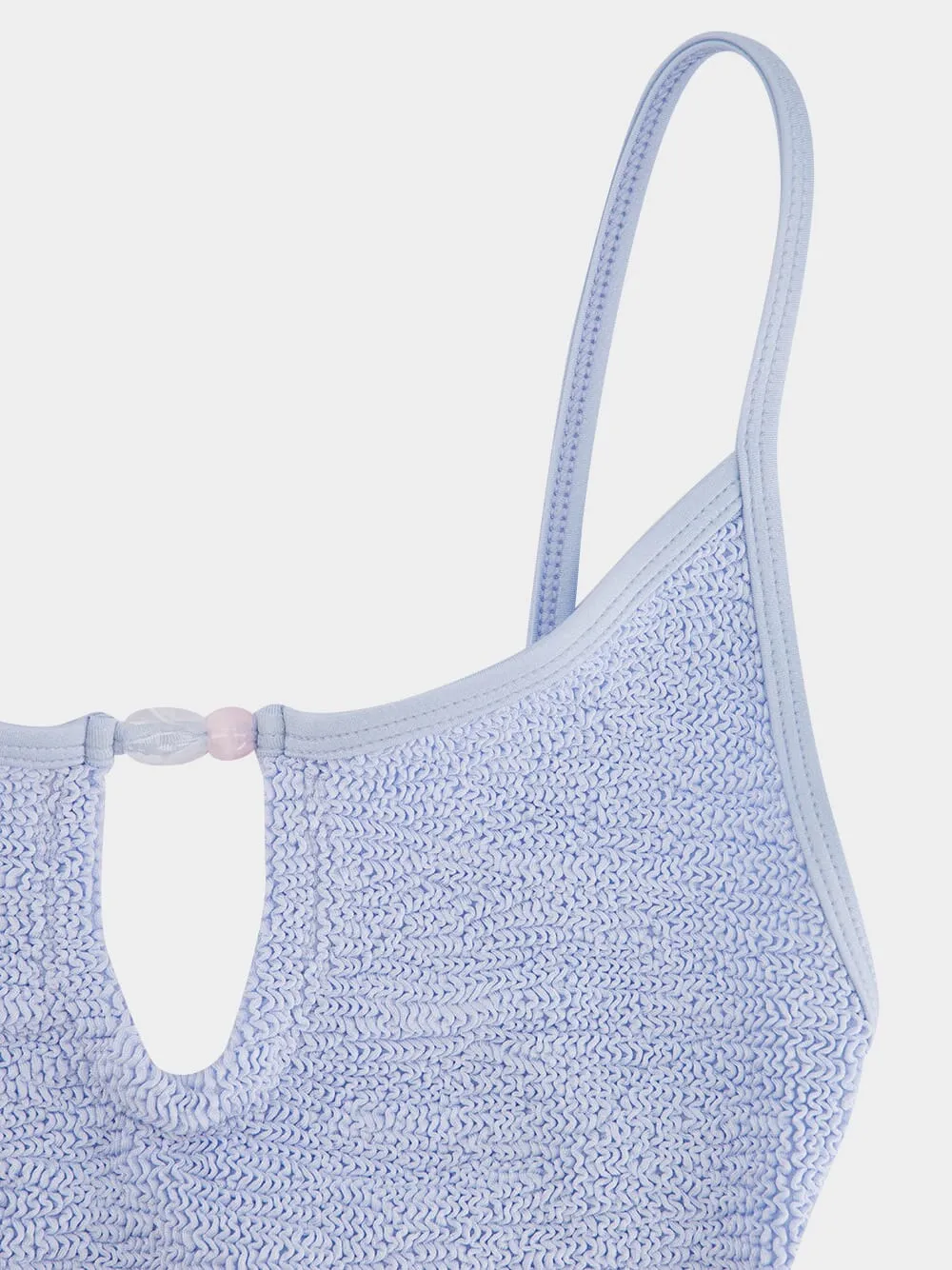 Metallic Ice Blue Mia Beaded Swim sold by Fashion Clinic product image thumbnail 5