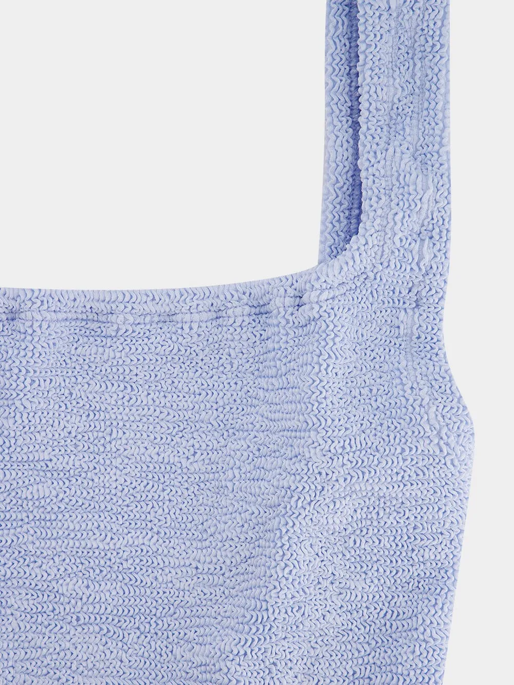 Metallic Ice Blue Square Neck Swim sold by Fashion Clinic product image thumbnail 5