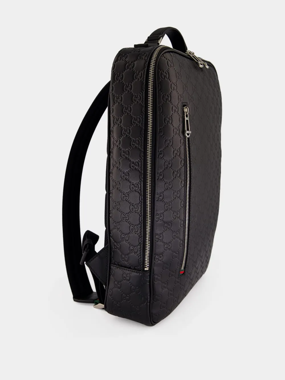 Black GG Emblem Medium Backpack sold by Fashion Clinic product image thumbnail 2