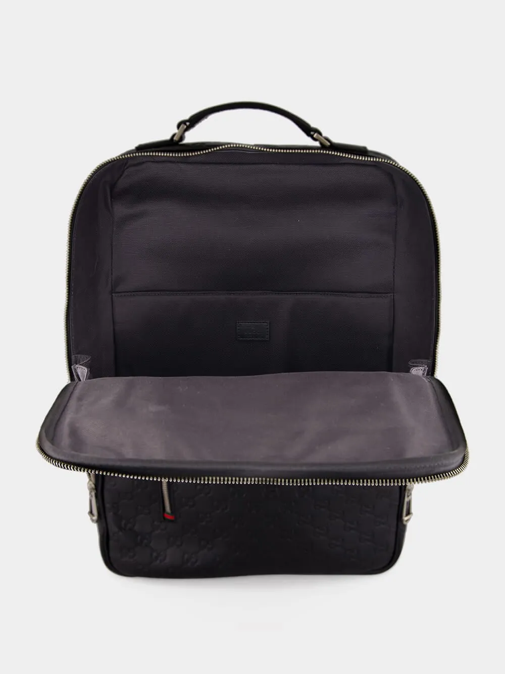 Black GG Emblem Medium Backpack sold by Fashion Clinic product image thumbnail 5