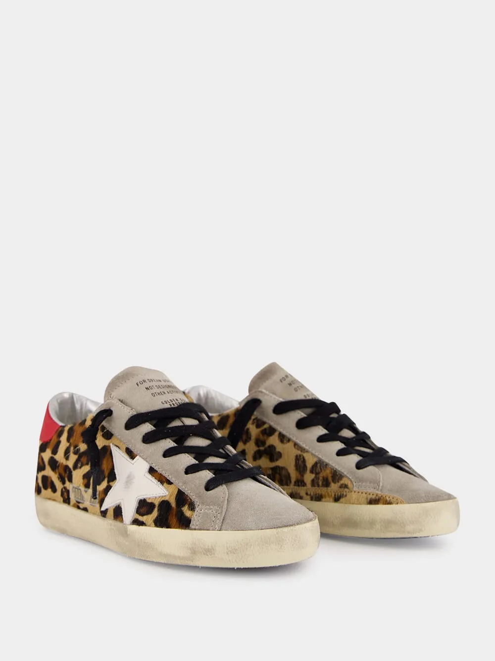 Leopard Horsy Star Leather Sneakers sold by Fashion Clinic product image thumbnail 3