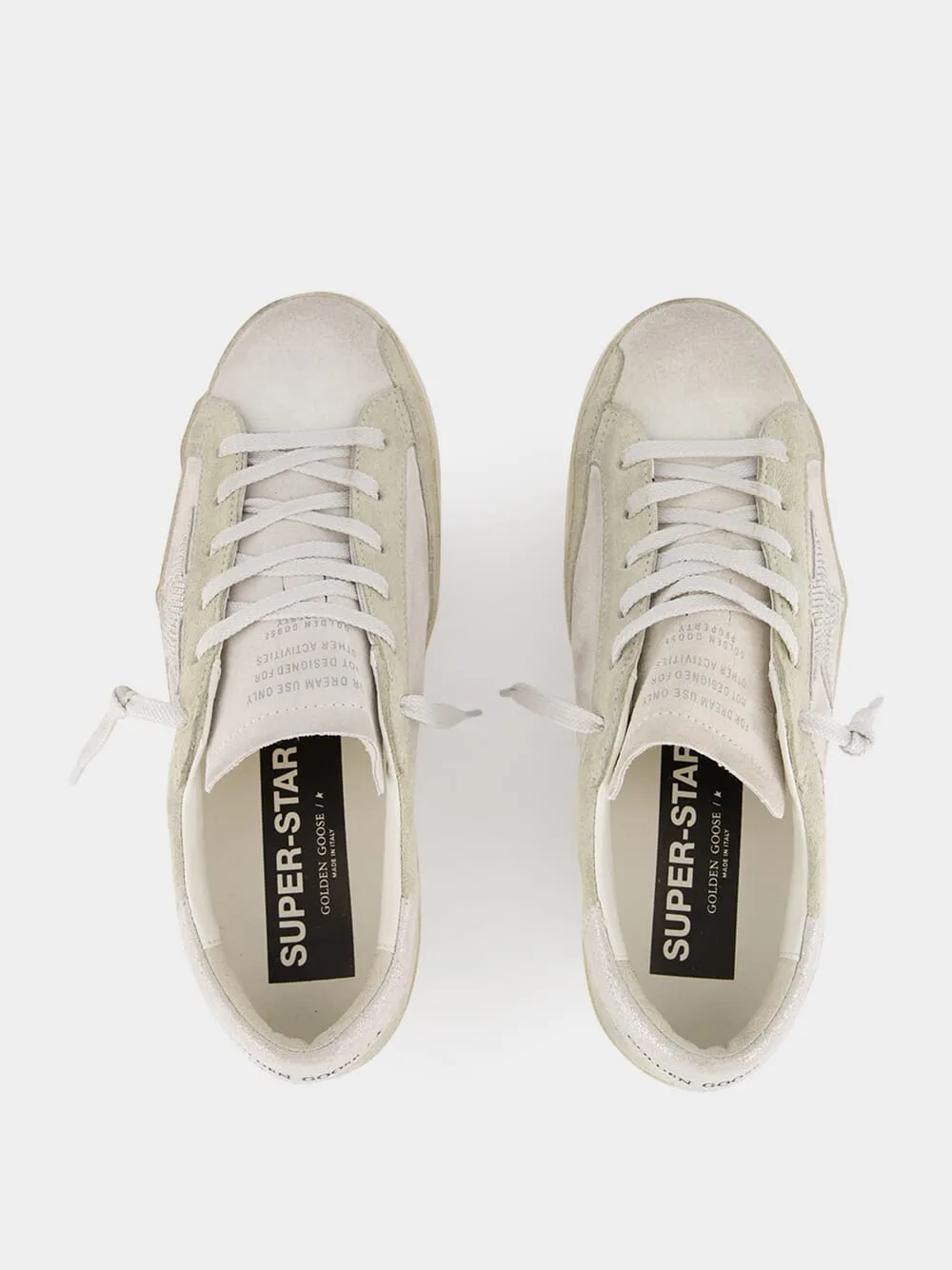 White Super-Star Crystals Shimmer Sneakers sold by Fashion Clinic product image thumbnail 4