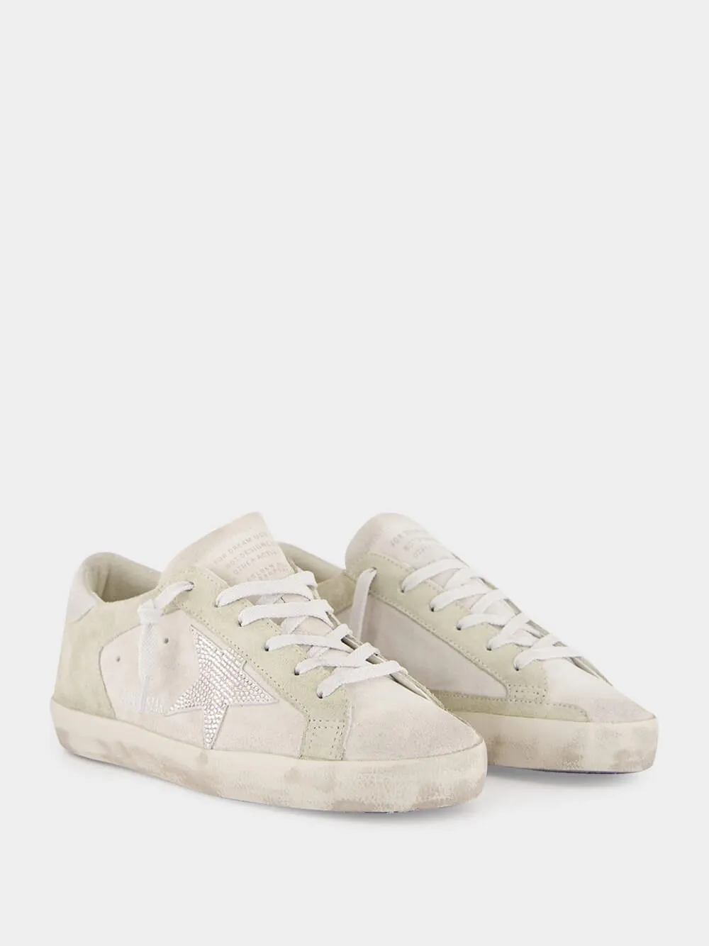 White Super-Star Crystals Shimmer Sneakers sold by Fashion Clinic product image thumbnail 3