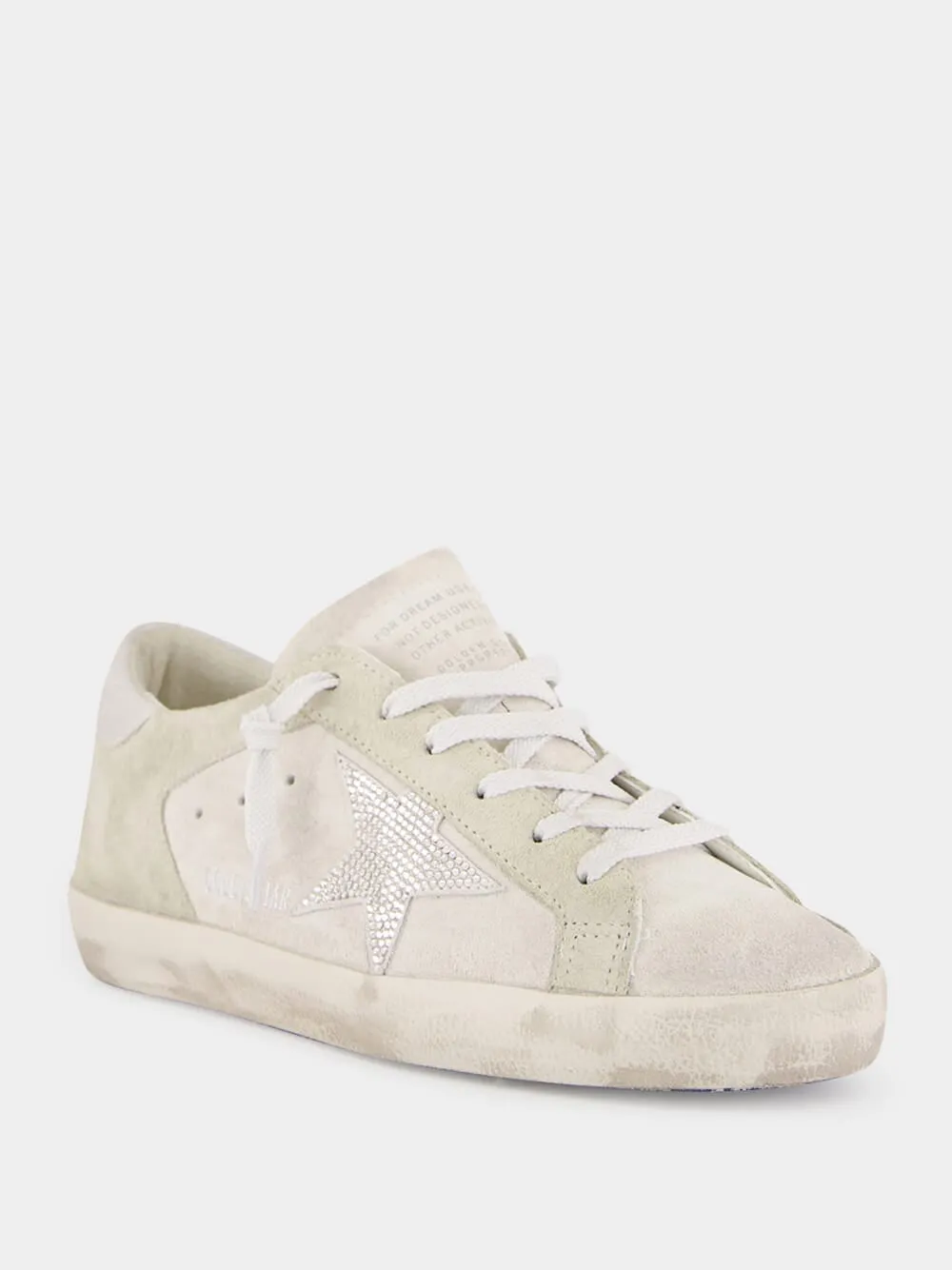 White Super-Star Crystals Shimmer Sneakers sold by Fashion Clinic product image thumbnail 2