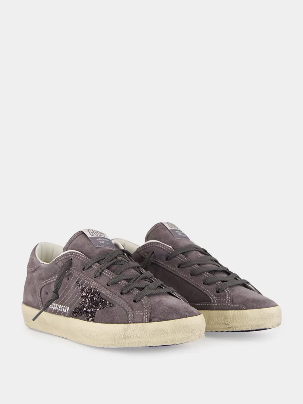 Grey Super-Star Glitter Star Sneakers sold by Fashion Clinic product image thumbnail 3