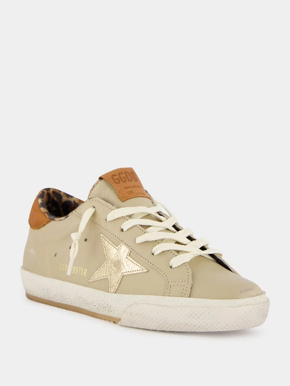 Beige Super-Star Nappa Leather Sneakers sold by Fashion Clinic product image thumbnail 2