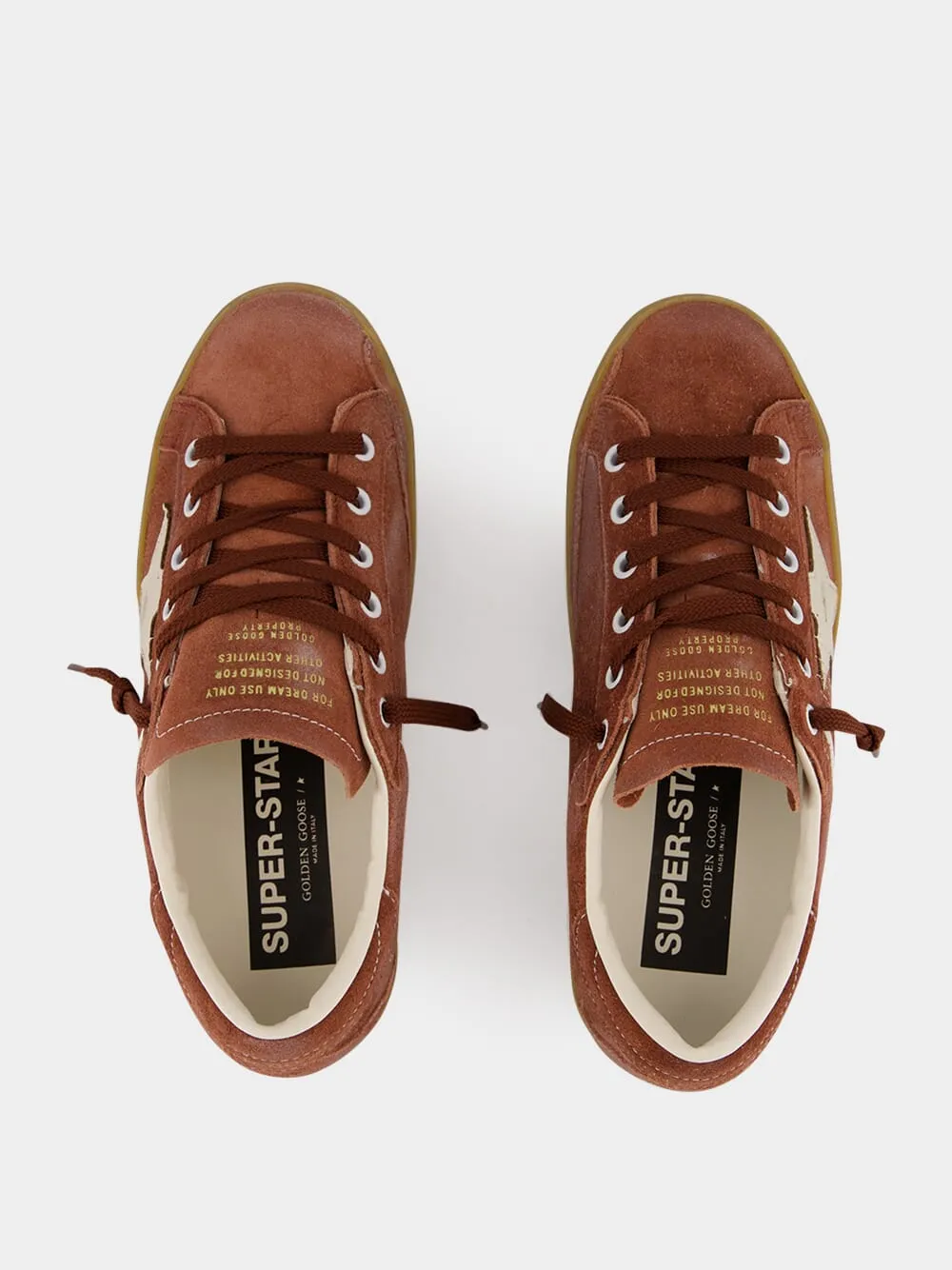 Red Rust Super-Star Waxed Suede Sneakers sold by Fashion Clinic product image thumbnail 4