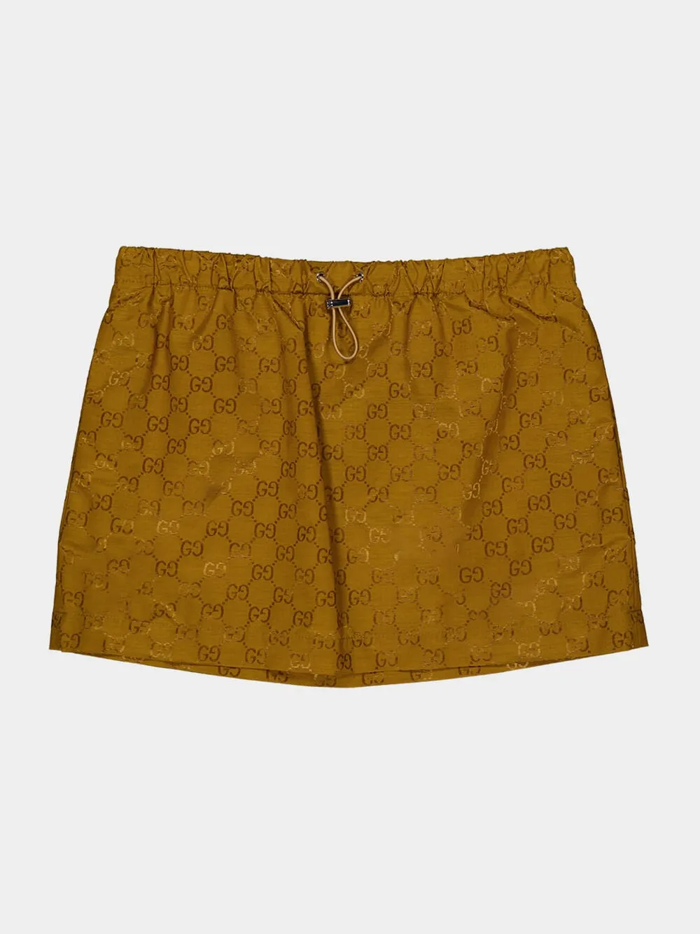 Brown GG Nylon Mini Skirt sold by Fashion Clinic product image thumbnail 3