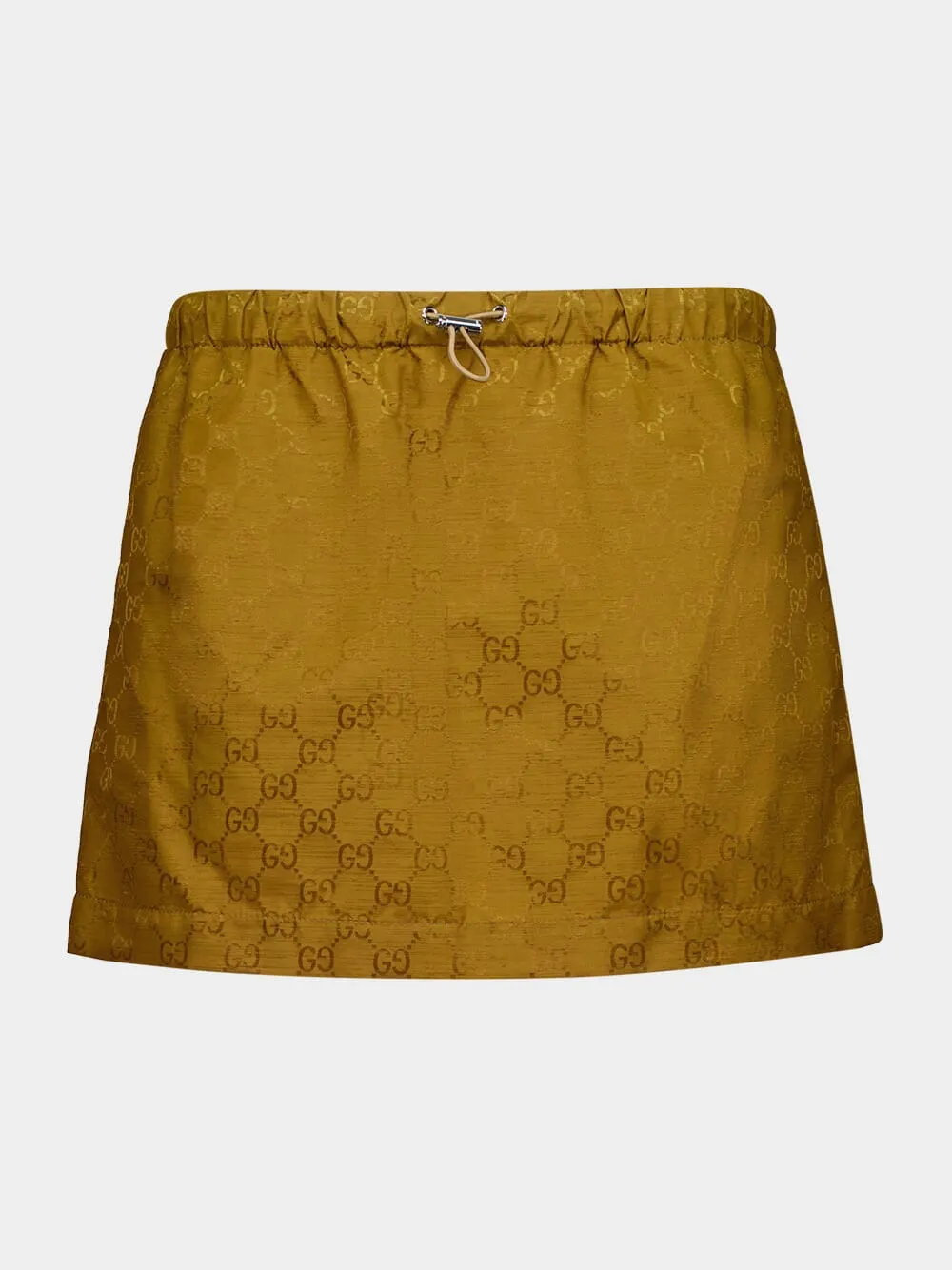Brown GG Nylon Mini Skirt sold by Fashion Clinic