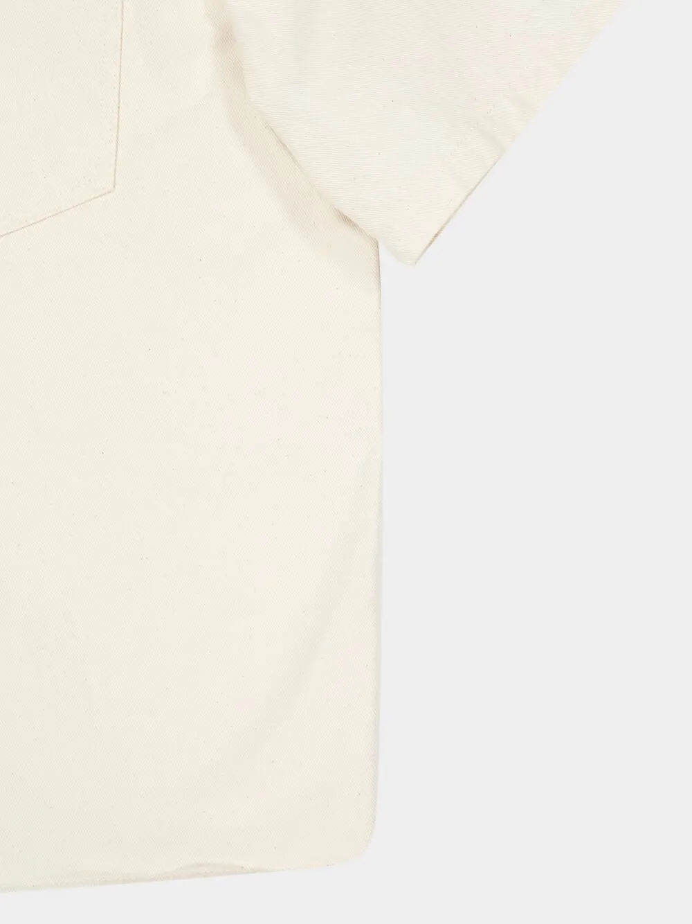 Ivory Denim Bowling Shirt with Vgold sold by Fashion Clinic product image thumbnail 5