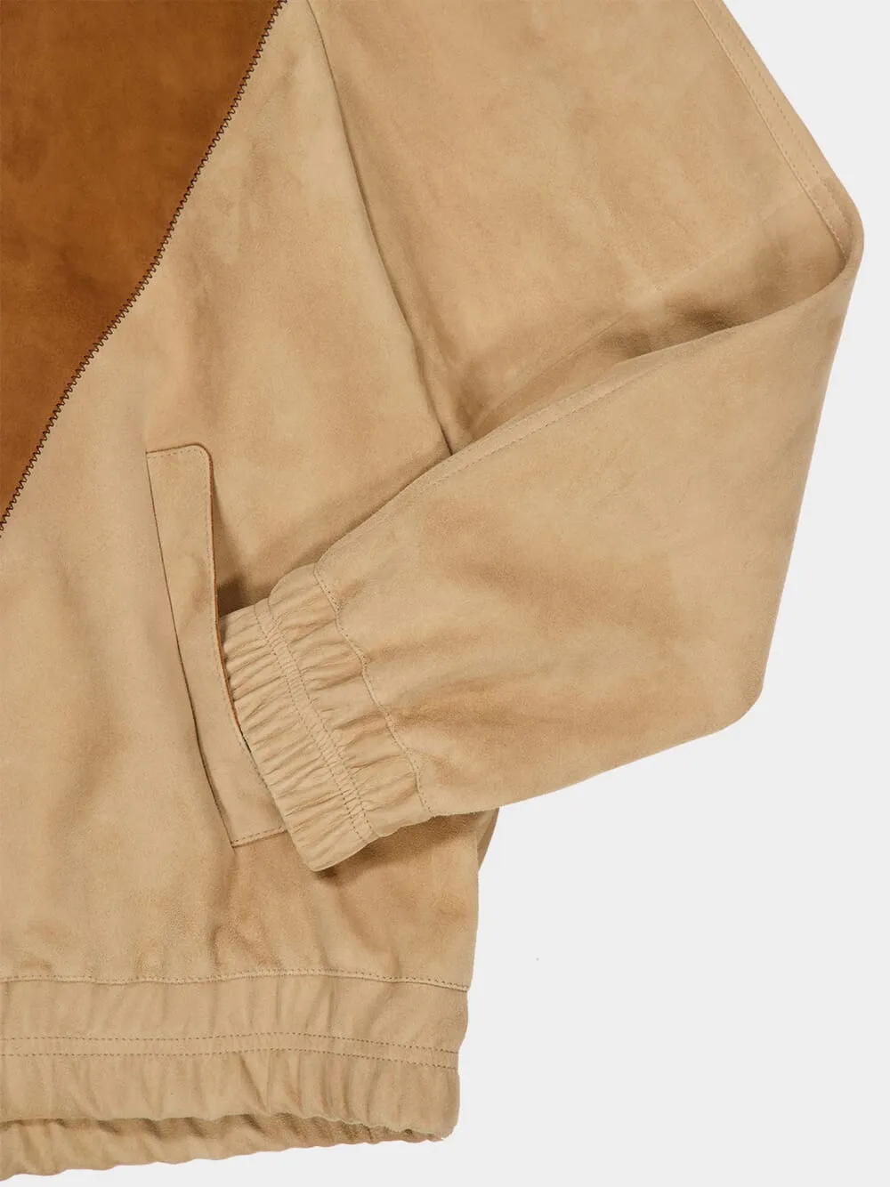 Natural and Orange Zip-Up Long-Sleeved Jacket sold by Fashion Clinic product image thumbnail 4