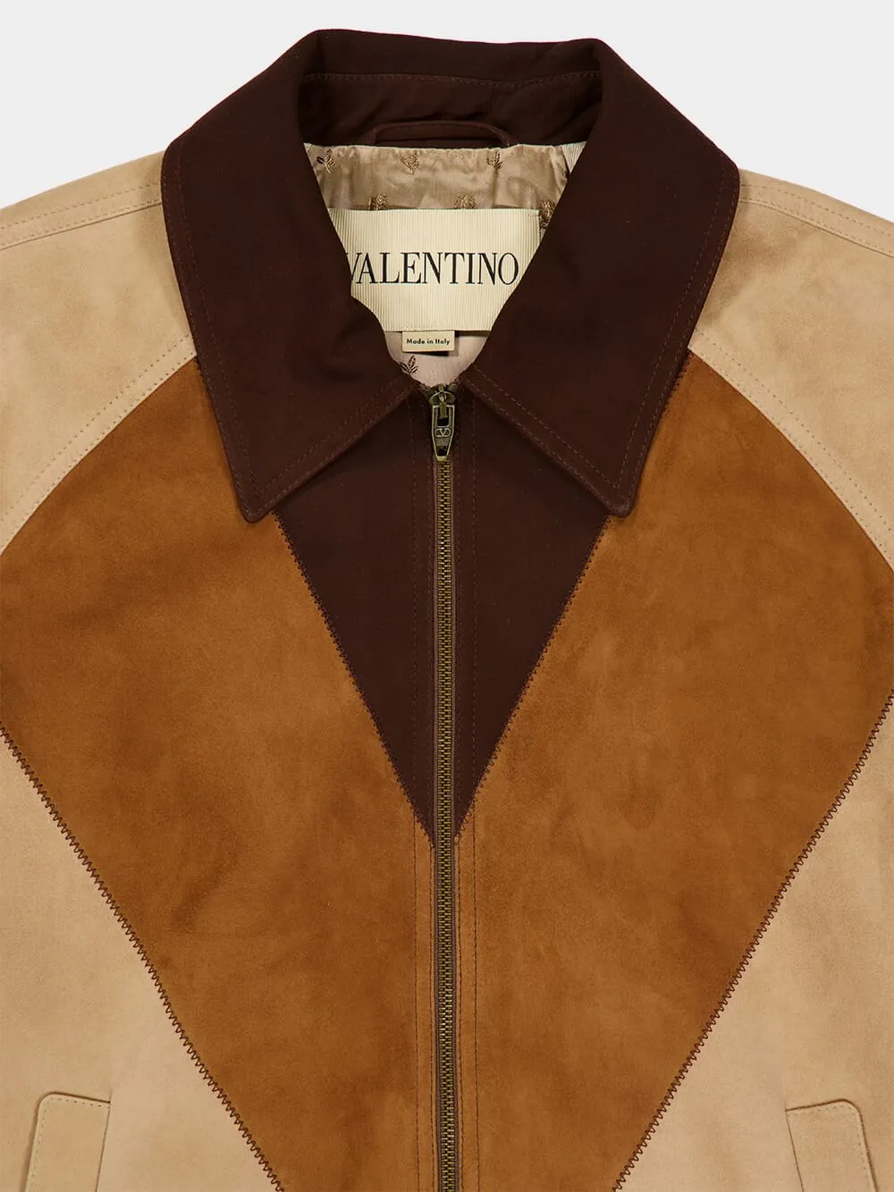 Natural and Orange Zip-Up Long-Sleeved Jacket sold by Fashion Clinic product image thumbnail 3