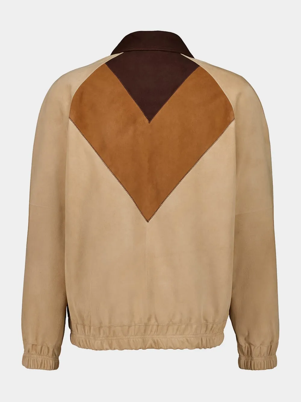 Natural and Orange Zip-Up Long-Sleeved Jacket sold by Fashion Clinic product image thumbnail 2