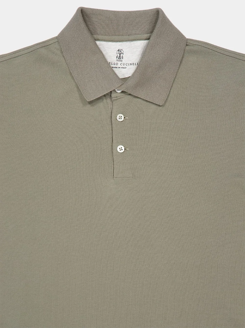 Khaki Cotton Fit Polo Shirt sold by Fashion Clinic product image thumbnail 3
