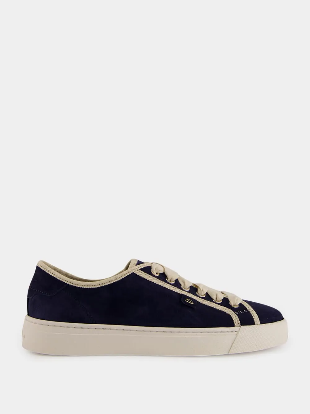 Blue Suede Calf Leather Sneakers sold by Fashion Clinic