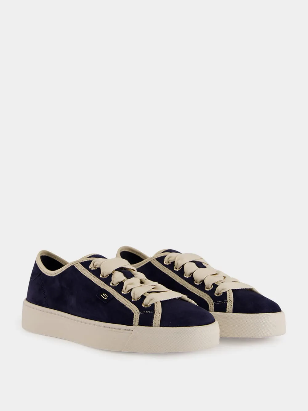 Blue Suede Calf Leather Sneakers sold by Fashion Clinic product image thumbnail 3