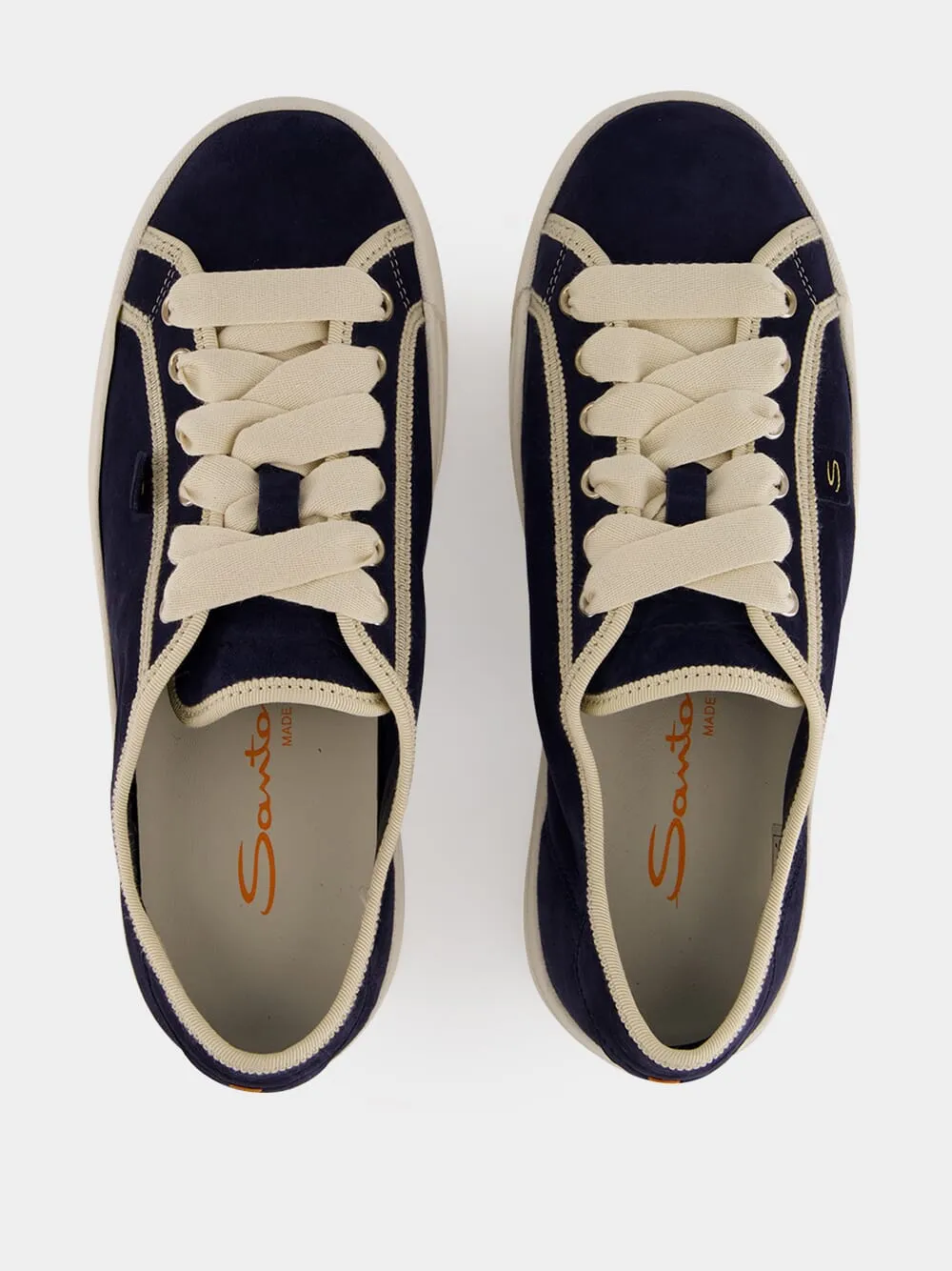 Blue Suede Calf Leather Sneakers sold by Fashion Clinic product image thumbnail 4